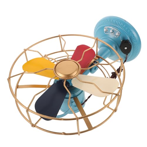 MUELODSIC Handgefertigtes Retro Tischventilator Modell aus Mittelgroßes Vintage Dekoornament Antikes Design für Stilvolle Wohn und Bürodekoration von MUELODSIC