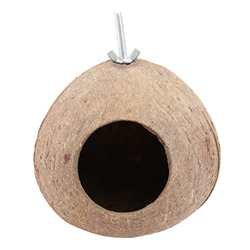 MUELODSIC Handgefertigtes Vogelnest aus Natürlicher Kokosnussschale Wetterfestes Langlebiges Vogelhaus mit Rauer Oberfläche als Kreatives Gartendekor und Vogelschutz für Kleine Vögel MUELODSIC Handgefertigtes Vogelnest aus Natürlicher Kokosnussschale Wetterfestes Langlebiges Vogelhaus mit Rauer Oberfläche als Kreatives Gartendekor und Vogelschutz für Kleine Vögel von MUELODSIC