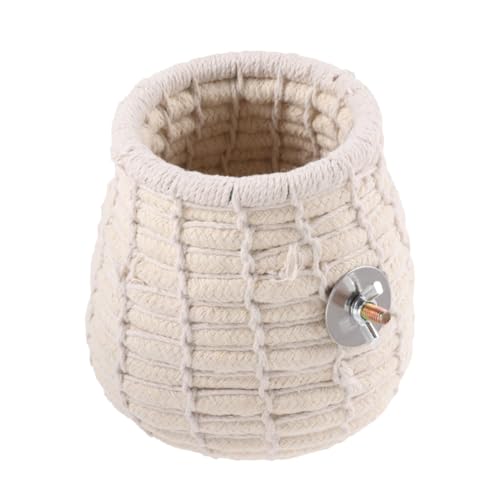 MUELODSIC Handgewebtes Vogelnest Warmes Papageienbett Kleintier Schlafplatz Für Vögel Und Hamster Mit Schraube Und Baumwollseil Isolierend Und Leicht Für Käfige Und Außennutzung von MUELODSIC