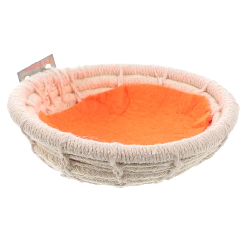 MUELODSIC Handgewebtes Vogelnest aus Baumwollseil Großes Brutnest mit Weichem Kissen Sicherer Nistplatz für Kleine Papageien Wellensittiche und Kleinvögel im Käfig Geeignet Zufällige Farbe MUELODSIC Handgewebtes Vogelnest aus Baumwollseil Großes Brutnest mit Weichem Kissen Sicherer Nistplatz für Kleine Papageien Wellensittiche und Kleinvögel im Käfig Geeignet Zufällige Farbe von MUELODSIC