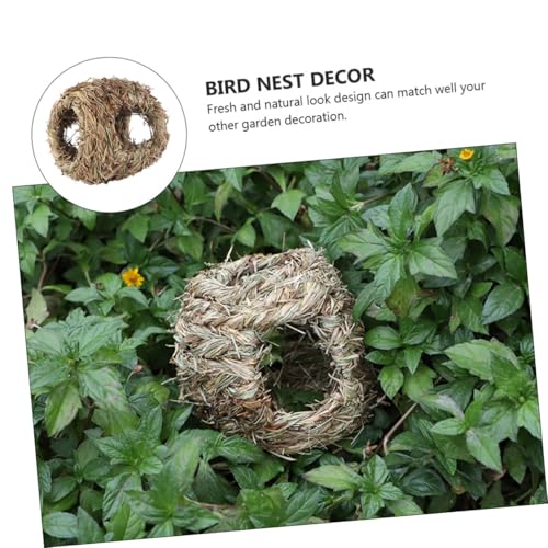 MUELODSIC Handgewebtes Vogelnest mit Mehreren Öffnungen Garten Dekoration Langlebiges Sicheres und Komfortables Nestspielzeug für Vögel Natürliche Handgefertigte Gestaltung in Hellem Gelb MUELODSIC Handgewebtes Vogelnest mit Mehreren Öffnungen Garten Dekoration Langlebiges Sicheres und Komfortables Nestspielzeug für Vögel Natürliche Handgefertigte Gestaltung in Hellem Gelb von MUELODSIC