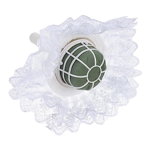 MUELODSIC Handhaltender Tonblumenhalter Junggesellinnenstrauß Brautjungfern Dekoration Blumen Hochzeit Blumenblätter Fake Frauen Brautkleid Gäste Gastgeschenke Fee Rosen Strumpfbänder von MUELODSIC