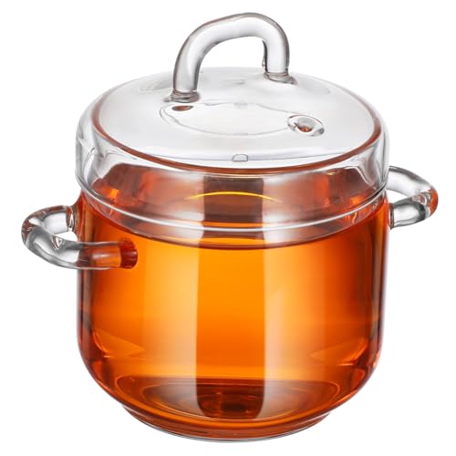 MUELODSIC Hitzebeständiger Transparenter Glas Schmortopf mit Deckel Mittlere Doppelte Griffe für Suppe Gedämpfte Eier und Vogelnest Vielseitiges Haushaltsgeschirr für Küche und Restaurant MUELODSIC Hitzebeständiger Transparenter Glas Schmortopf mit Deckel Mittlere Doppelte Griffe für Suppe Gedämpfte Eier und Vogelnest Vielseitiges Haushaltsgeschirr für Küche und Restaurant von MUELODSIC