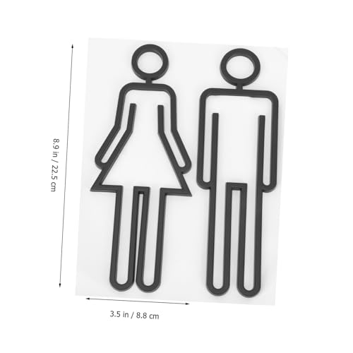 MUELODSIC Hochwertiges Wc schild Männer Frauen Türschild Badezimmer Deko Langlebiges Dunkles Metallschild Klare Restroom Identification Selbstklebend und Dekorativ für Gäste wc und MUELODSIC Hochwertiges Wc schild Männer Frauen Türschild Badezimmer Deko Langlebiges Dunkles Metallschild Klare Restroom Identification Selbstklebend und Dekorativ für Gäste wc und von MUELODSIC
