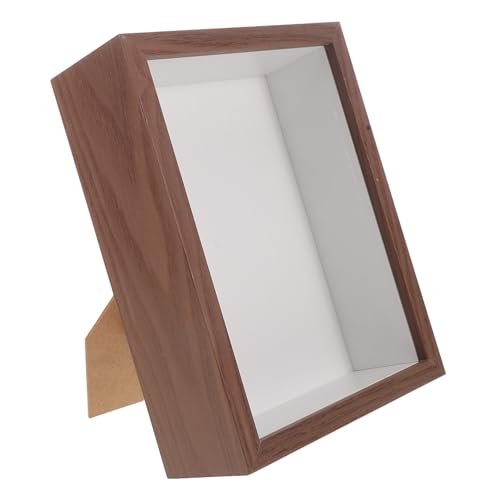 MUELODSIC Kleine Vitrine Aus Tiefem Rahmen Mit Transparentem Fenster Displaysockel Für Figuren Und Blumenproben Fotorahmen Für Präsentationen Wandmontierbar Tischdekoration von MUELODSIC