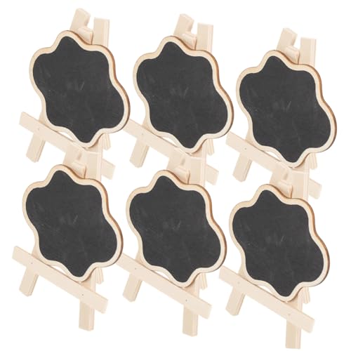 MUELODSIC Holz Mini Kreidetafel mit Ständer Wolkenform Doppelseitig für Desktop Beschriftung Kreative Schultafel für Büro von MUELODSIC