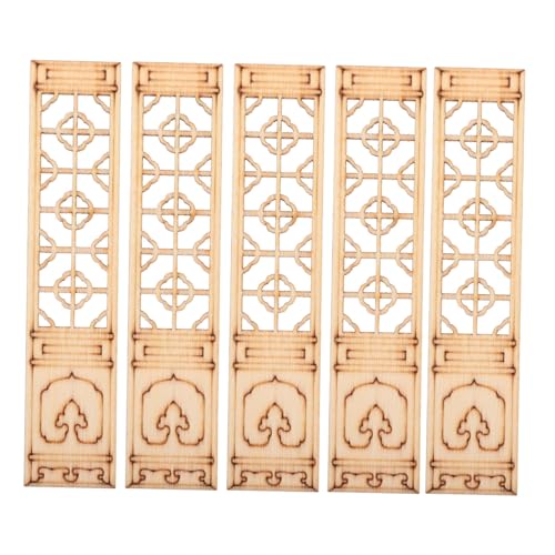 MUELODSIC Holz Mini Türen Fenster Holzscheiben DIY Zubehör für Basteln Naturholz Handgefertigt Langlebig Sicher Kreative Dekoration von MUELODSIC