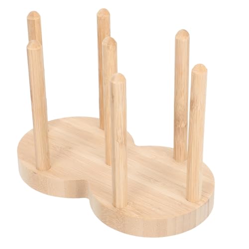 MUELODSIC Holz Papierbecherhalter mit Fächern Praktischer Einwegbecher Organizer und Aufbewahrungsständer für Küche und Minimalistisches Design Hochwertiges Holzmaterial Multifunktional als von MUELODSIC