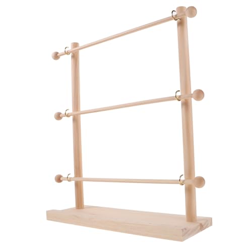 MUELODSIC Holz Spulenhalter Band Garnrollen Regal Langlebiger Holzorganizer für Basteln Nähen und Floristik Platzsparende Aufbewahrung für Washi Tape und Bänder für Hobby Profi-arbeitsplätze von MUELODSIC