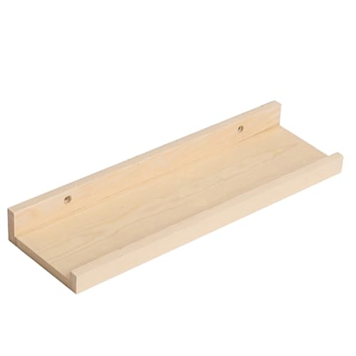 MUELODSIC Holz Wandregal Dekoratives Multifunktionales Wandboard für Wohnzimmer Schlafzimmer und Bad Einfach Montierbares Robustes Holzbrett zur Stilvollen Aufbewahrung und Präsentation von MUELODSIC