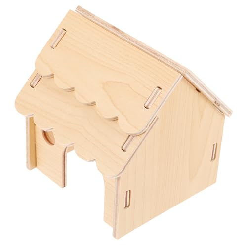 MUELODSIC Holzhaus für Hamster und Kleintiere Robustes Nagetierversteck Kleines Holzhaus mit Dunklem Schlafbereich Fördert Bewegung und Beschäftigung für Zwerghamster und Meerschweinchen MUELODSIC Holzhaus für Hamster und Kleintiere Robustes Nagetierversteck Kleines Holzhaus mit Dunklem Schlafbereich Fördert Bewegung und Beschäftigung für Zwerghamster und Meerschweinchen von MUELODSIC