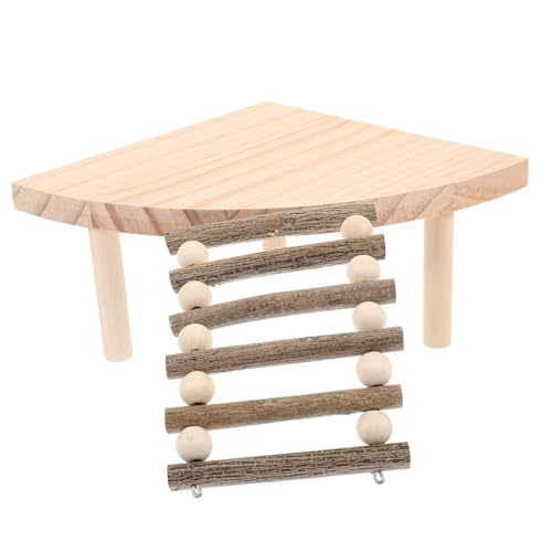 MUELODSIC Holzleiter Plattform für Hamster und Zwerghamster Robustes Klettern mit Hoher Rampe Geeignet für Hamster Rennmäuse Meerschweinchen und Kleine Kleintiere MUELODSIC Holzleiter Plattform für Hamster und Zwerghamster Robustes Klettern mit Hoher Rampe Geeignet für Hamster Rennmäuse Meerschweinchen und Kleine Kleintiere von MUELODSIC