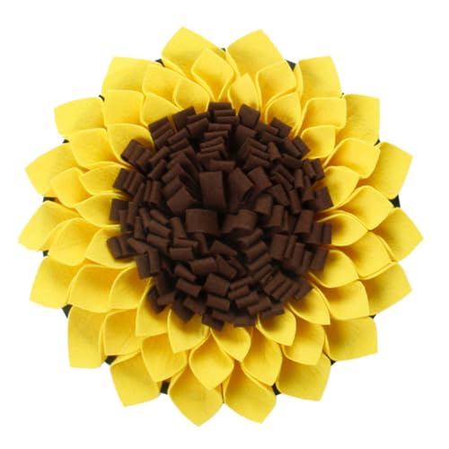 MUELODSIC Hund Schnüffelmatte Slow Feed Matte für Welpen und Hunde Langlebige Sunflower Futtermatte mit Rutschfester Unterlage zur Stressreduktion und Langsamen Fütterung für Training und von MUELODSIC