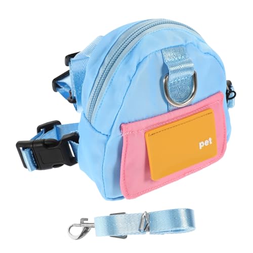 MUELODSIC Hunde Rucksack mit Verstellbarem Geschirr Selbsttragender Haustier tragebeutel für Kleine bis Mittelgroße Hunde Langlebiges Material mit Reißverschluss und Praktischem Fach für von MUELODSIC