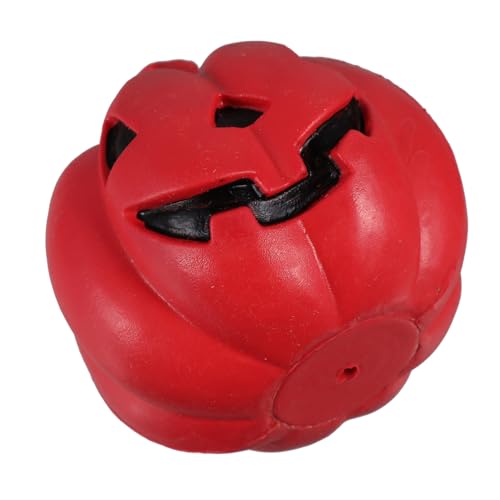 MUELODSIC Hundespielzeug aus Robustem Bissfestem Gummi mit Quietscheffekt Interaktives Kauspielzeug für Hunde Rote Halloween Kürbisform Langlebig und Zahnpflegefördernd als MUELODSIC Hundespielzeug aus Robustem Bissfestem Gummi mit Quietscheffekt Interaktives Kauspielzeug für Hunde Rote Halloween Kürbisform Langlebig und Zahnpflegefördernd als von MUELODSIC