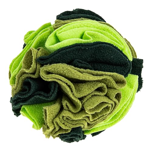 MUELODSIC Interaktiver Hundeschnüffelball in Waldgrün Beschäftigungsspielzeug für Langsames Füttern Mentales Training Stressabbau und Natürliche Futtersuche für Kleine und Mittlere Hunde von MUELODSIC