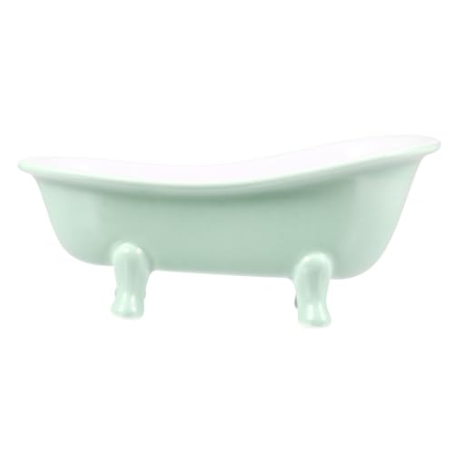 MUELODSIC Keramik Hamsterbadewanne Grünes Haustier Badehaus und Schlafnest Glatte Oberfläche Leicht zu Reinigen Robustes Keramikmaterial für Hamster und Kleintiere zum Baden und Schlafen von MUELODSIC