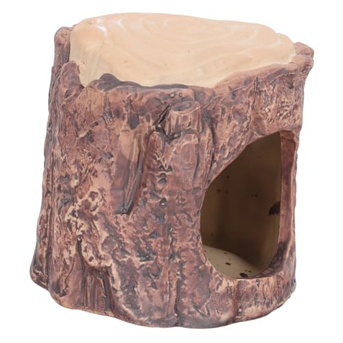 MUELODSIC Keramik Hamsternest Dekoratives Kleines Haustierhaus Sommerkühlendes Keramikversteck für Hamster Igel Chinchilla Käfigzubehör von MUELODSIC