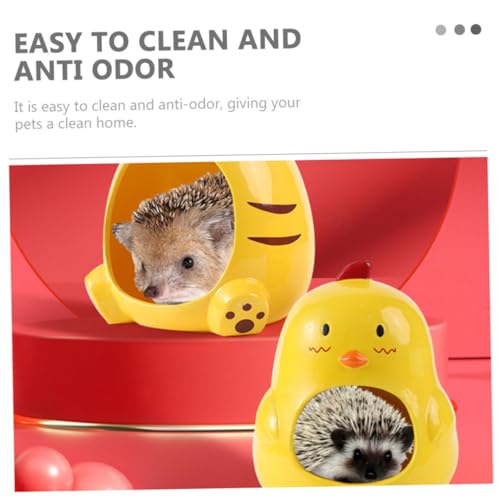 MUELODSIC Keramik Hamsterversteck Kleintierhaus Sicheres Hideout Nistplatz für Hamster Meerschweinchen und Kaninchen Kleines Haustiernest aus Langlebigem Leicht zu Reinigendem Material von MUELODSIC
