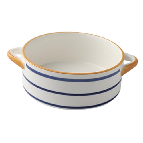MUELODSIC Keramik Schüssel mit Zwei Griffen Multifunktional für Suppe Salat Küchenbedarf Rutschfest Stapelbar Kratzfreie Oberfläche Stilvolles Design für Täglichen Gebrauch MUELODSIC Keramik Schüssel mit Zwei Griffen Multifunktional für Suppe Salat Küchenbedarf Rutschfest Stapelbar Kratzfreie Oberfläche Stilvolles Design für Täglichen Gebrauch von MUELODSIC