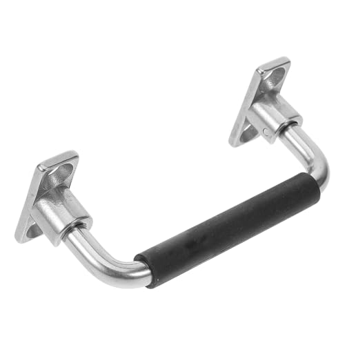 MUELODSIC Klappbarer Edelstahl Tragegriff mit Gummimanschette Positionierung Schwerlast faltgriff für Werkzeugkisten und Schränke Lochabstand Ergonomisch und Einfach Montierbar von MUELODSIC