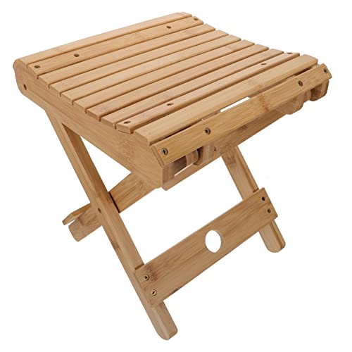 MUELODSIC Klappstühle Campingstühle für Erwachsene Campingstuhl mit Baldachin Chaiselongue zurücklehnen tragbarer Stuhl Stool klappbarhocker Sitzhocker Hocker aus Bambus Stuhl aus Bambus von MUELODSIC