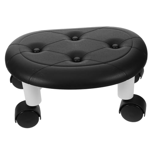 MUELODSIC Kleiner Beweglicher Rollhocker mit Weichen Stabiler Sitzhocker für Wohnzimmer Platzsparender Runder Drehstuhl für Schuhwechsel und Fußstütze MUELODSIC Kleiner Beweglicher Rollhocker mit Weichen Stabiler Sitzhocker für Wohnzimmer Platzsparender Runder Drehstuhl für Schuhwechsel und Fußstütze von MUELODSIC