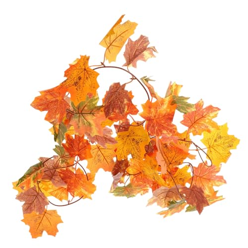 MUELODSIC Künstliche Ahornblatt Girlande Halloween Deko Simulation Rattan Zweig Hängend Herbstdeko für Zuhause Garten Party Thanksgiving MUELODSIC Künstliche Ahornblatt Girlande Halloween Deko Simulation Rattan Zweig Hängend Herbstdeko für Zuhause Garten Party Thanksgiving von MUELODSIC