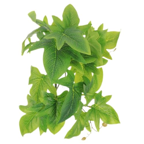 MUELODSIC Künstliche Hängepflanze für Reptilien Lebensraum mit Saugnapf Flexible Terrarien Dekoration Langlebige Simulierte Pflanzen für Eidechsen und Amphibien Verstecke von MUELODSIC