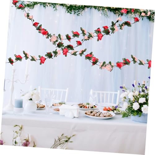 MUELODSIC Künstliche Pfingstrosen Girlande Köpfe Frühling Herbst Realistische Blumenranke zum Biegen DIY Hochzeit Party Wand Deko Langlebige Farbintensive Blumengirlande für Innen und Außen von MUELODSIC