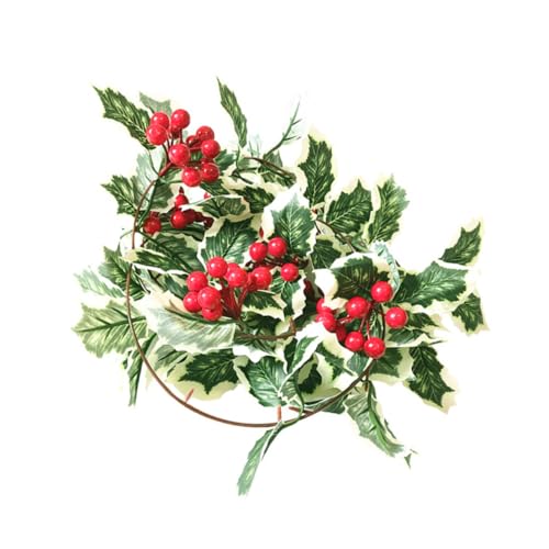 MUELODSIC LED Weihnachts Beeren Lichterkette mit Flackernden LED Beeren Batteriebetrieben Dekorative Kreative Hängelampe für Party Innen und Außenbereich Festliche Weihnachtsdekoration von MUELODSIC