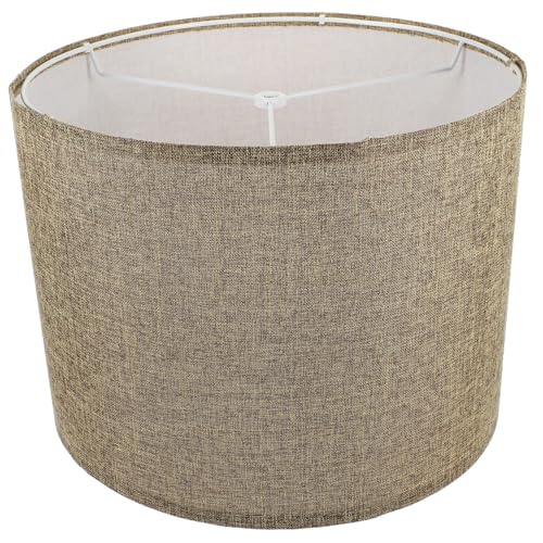 MUELODSIC Lampen Schirm aus Leinen Halbrund Robust Dekorativ Runder Lampenschirm für Tisch und Stehlampen Einfache Installation Geeignet für Wohnzimmer Schlafzimmer Büro Vielseitig von MUELODSIC