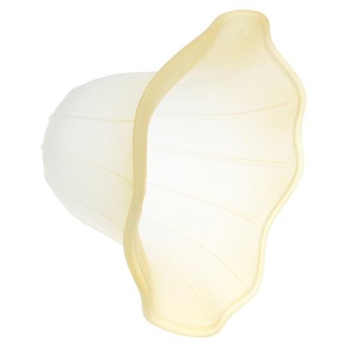 MUELODSIC Lampenschirm aus Gewelltem Mattiertem Glas Glockenform Lampenschirm Ersatz für Pendelleuchte Deckenventilator Wohnzimmer Schlafzimmer Modernes Design Weiches Umgebungslicht von MUELODSIC
