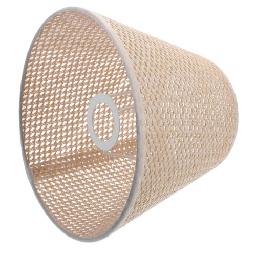MUELODSIC Lampenschirm aus Rattan Lampenschirm gewebt Lampenschirme aus Stoff Abdeckung für Tischlampen Golden von MUELODSIC