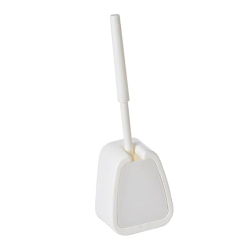 MUELODSIC Lange Toilettenbürste mit Halter Weiße Wc bürste mit Langem Griff Weichen Borsten Hygienische Badreinigung Geruchsdichte Basis für Zuhause und Hotelgebrauch von MUELODSIC