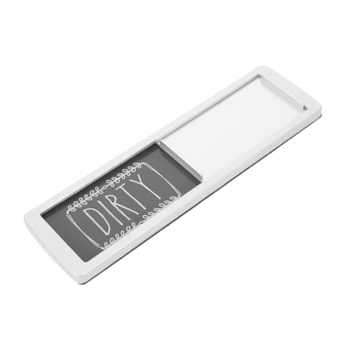 MUELODSIC Magnetisches Spülmaschinen schild mit Schieberegler Stark Haftendes Reinigungs Verschmutzungswarnschild Lesbarer Indikator für Waschmaschine und Geschirrspüler Silber von MUELODSIC