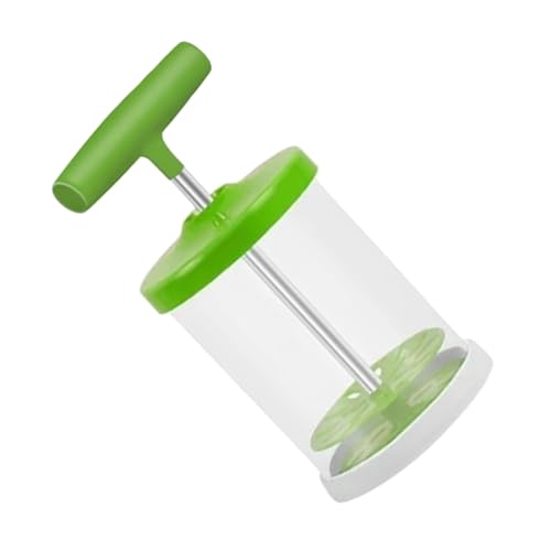 MUELODSIC Manueller Milchaufschäumer Handlich Leicht Praktisch Cremiger Milchschaum für Cappuccino und Kaffee für Zuhause und Kaffeehäuser Grün von MUELODSIC