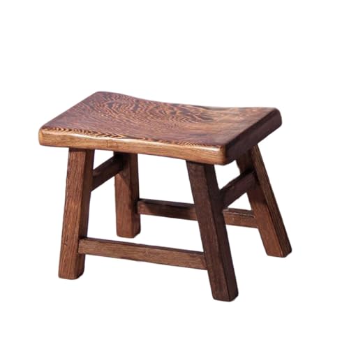 MUELODSIC Massiver Kinderhocker aus Holz Lang Stabiler Haushaltshocker für Bad und Wohnzimmer Robuster Fußschemel für Vielseitig Einsetzbarer Holzschemel für Junge Mädchen und Erwachsene von MUELODSIC