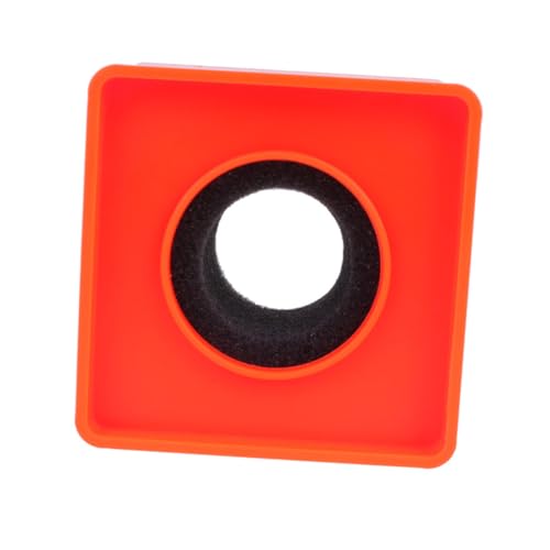 MUELODSIC Mikrofon Logo Stand Abs Mikrofonhalter für Interviews Langlebig Robust Großer Logo Bereich für Reporter Professionelle Nutzung Quadratisch Orange von MUELODSIC