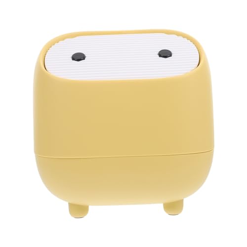 MUELODSIC Mini Abfalleimer mit Deckel Niedlicher Desktop Müllbehälter Leichter Schreibtisch mülleimer Praktische Aufbewahrung für Büro Wohnzimmer Kosmetik und Kleine Abfälle Gelb MUELODSIC Mini Abfalleimer mit Deckel Niedlicher Desktop Müllbehälter Leichter Schreibtisch mülleimer Praktische Aufbewahrung für Büro Wohnzimmer Kosmetik und Kleine Abfälle Gelb von MUELODSIC
