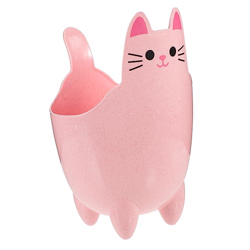 MUELODSIC Mini Katzen Mülleimer Katzenform Niedlicher Kompakter Schreibtischabfalleimer für Zuhause und Büro für Schminktische und Kleine Abfälle Leicht und Platzsparend von MUELODSIC