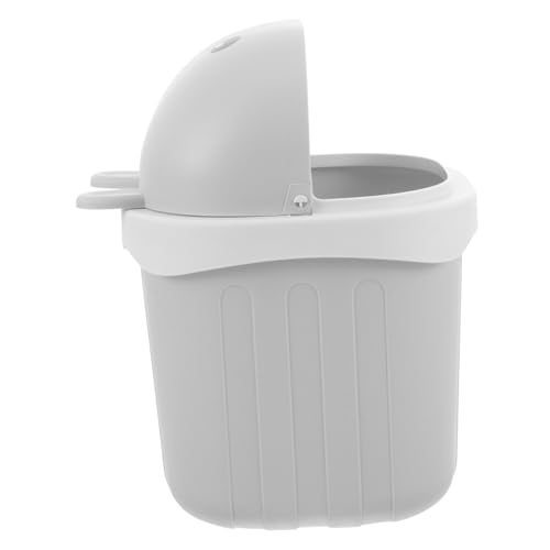 MUELODSIC Mini Mülleimer für Schreibtisch mit Deckel Kompakter Desktop Papierkorb aus Robustem Geruchsdichter Abfalleimer für Büro Küche und Kleine Räume Platzsparend und Langlebig von MUELODSIC