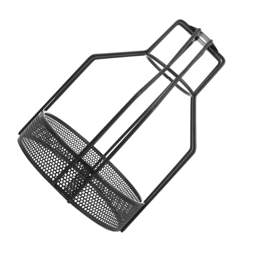MUELODSIC Minimalistischer Metall lampenschirm Deckenleuchte Schutzgitter Retro Design für Flur Wohnzimmer Esszimmer Eingang Dekoration Robust Industrieller Stil Schwarz von MUELODSIC
