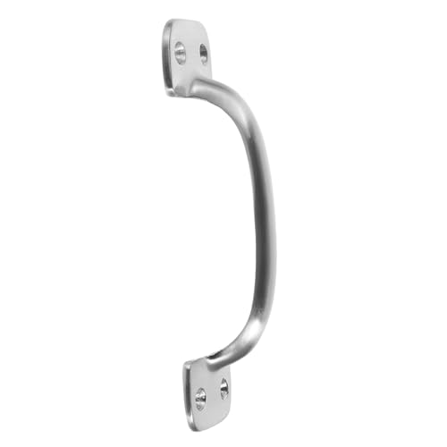 MUELODSIC Minimalistischer Möbelgriff für Küchenschränke Ergonomisch Geformt Einfache Montage Lochabstand Gebürstetes Silber Vielseitig für Türen und Schranktüren Geeignet von MUELODSIC