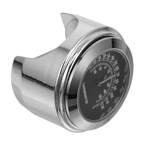 MUELODSIC Motorrad Thermometer mit Digitaler Anzeige Aluminium Außenthermometer für Motorradlenker Robust und Leicht für Motorradfahrer zur Genauen Temperaturmessung von MUELODSIC