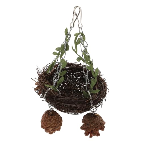 MUELODSIC Natürliches Rattannest für Papageien in Klein Mittel Groß Hängendes Vogelnest als Schlafplatz Spiel Kletternest für Vogelkäfig Stressreduzierendes Papageienzubehör aus MUELODSIC Natürliches Rattannest für Papageien in Klein Mittel Groß Hängendes Vogelnest als Schlafplatz Spiel Kletternest für Vogelkäfig Stressreduzierendes Papageienzubehör aus von MUELODSIC