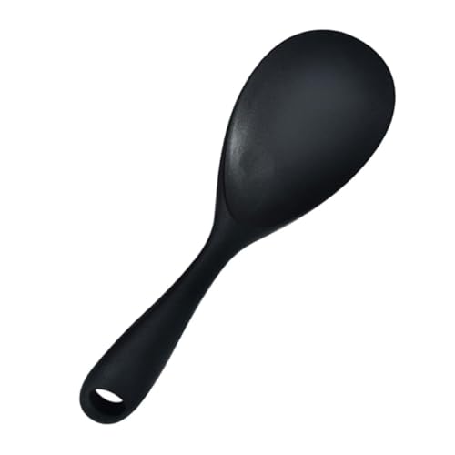 MUELODSIC Non Stick Silikon Reislöffel Küchenhelfer mit Standfunktion Vielseitiger Reis und Suppenlöffel Leicht zu Reinigen als für Familie und Freunde Moderne Küchendekoration von MUELODSIC