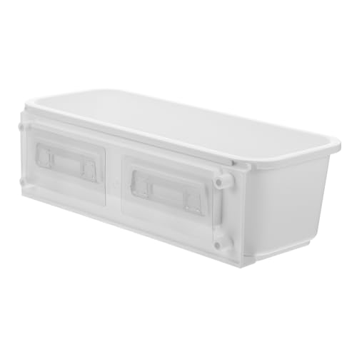 MUELODSIC Organizer Kunststoff Aufbewahrungsbox mit Fächern Praktische Küchenschrank Sortierbox für Gewürze und Besteck Platzsparend Weiß Teilig Vielseitige Sundry Containers von MUELODSIC