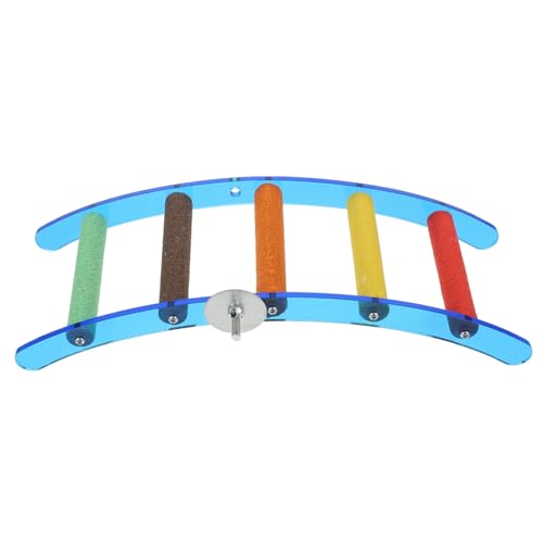 MUELODSIC Papageienleiter Acryl Bogenleiter Vogelspielzeug Standspielzeug für Balance Koordination Sicherer Kauspielplatz für Wellensittiche Papageien Stabil im Käfig Befestigbar Fördert MUELODSIC Papageienleiter Acryl Bogenleiter Vogelspielzeug Standspielzeug für Balance Koordination Sicherer Kauspielplatz für Wellensittiche Papageien Stabil im Käfig Befestigbar Fördert von MUELODSIC