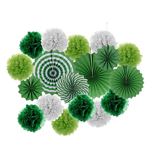 MUELODSIC Papierfächer Blumen Partydeko Set Hängend Papierfächer Blumen Dekoration Für Indoor Festliche Anlässe Farblich Grüne MUELODSIC Papierfächer Blumen Partydeko Set Hängend Papierfächer Blumen Dekoration Für Indoor Festliche Anlässe Farblich Grüne von MUELODSIC
